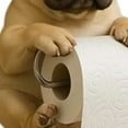 thumbnail image 5 of WINDLAND Artistic Dog Figure Toilet Paper Stand Convenient Size Easy Cleaning Resin Craft Perfect For Small Space Decors, 5 of 7