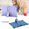 thumbnail image 3 of Dteck Case For iPad 8th (2020) / 7th Gen 10.2 (2019)/ iPad Air 3rd Gen 10.5 (2019)/ iPad Pro 10.5 (2017) Shockproof Silicone Anti Slip Kids Friendly Protective Hard PC Kickstand Cover, purple, 3 of 3