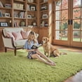 thumbnail image 4 of 8x10 Area Rugs for Bedroom Living Room, Large Area Rug Shag Carpet Soft Plush Furry Bedside Rug, Machine Washable Area Rugs for Kids Home Decor(8 x 10, Grass Green), 4 of 14