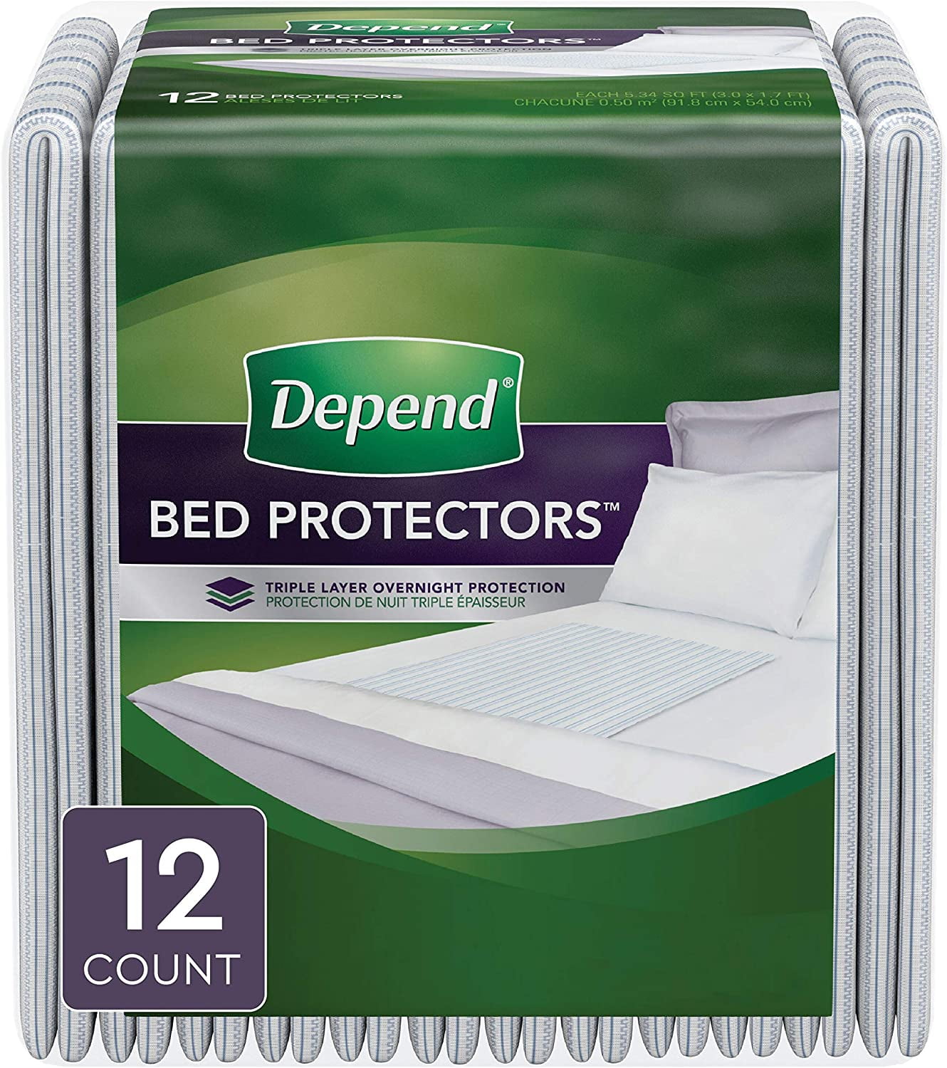 Nauwgezet tank Pelgrim Depend Waterproof Bed Pads/Underpads for Incontinence, Disposable, 36" x  20.4", Overnight Absorbency, 24 (2 packs of 12) Count - Walmart.com