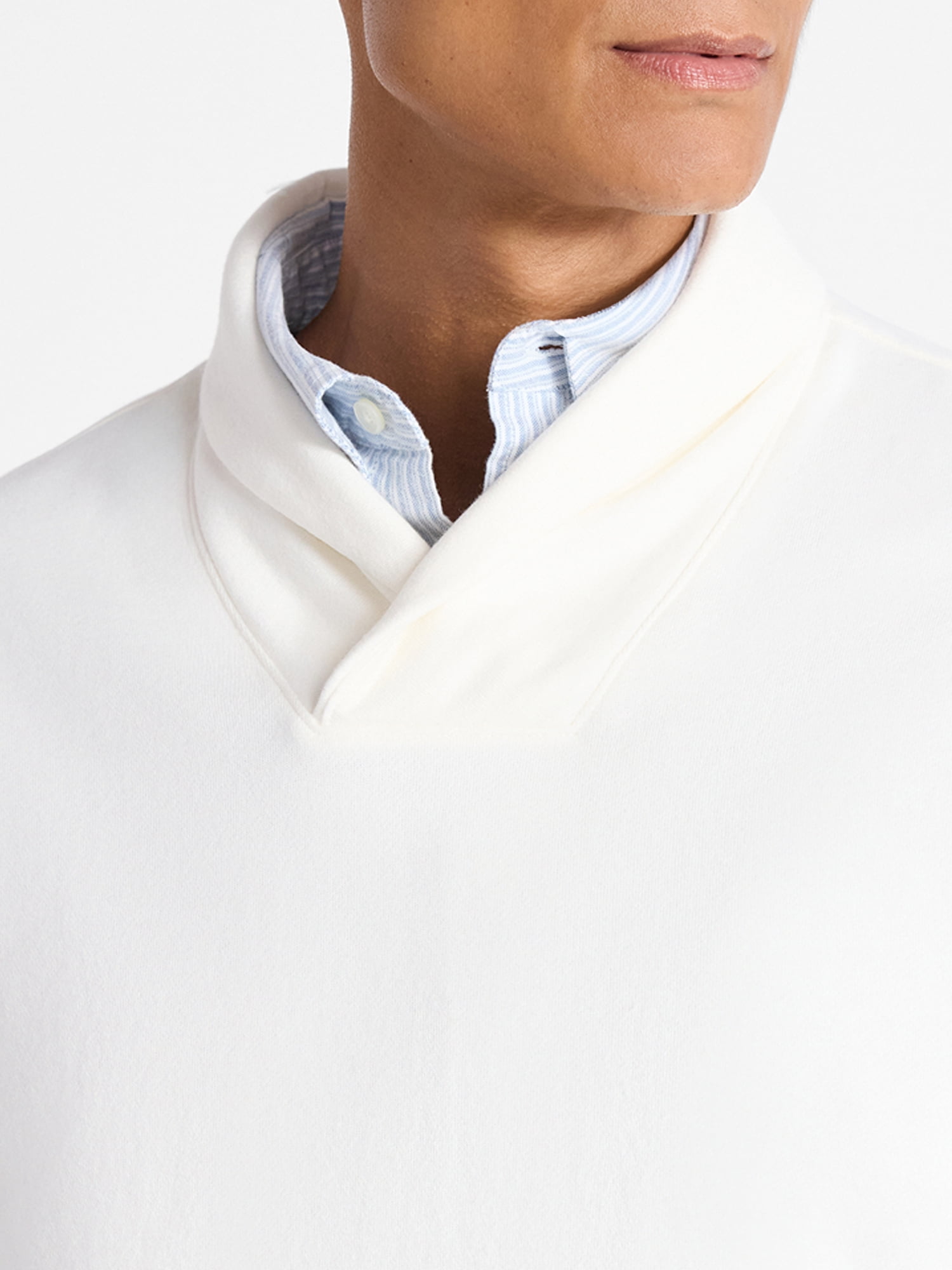 Free Assembly Men's Shawl Collar Fleece Sweatshirt, Sizes S-3XL