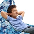 thumbnail image 1 of Flower Lounger Chair Bag, Continuous Pattern of Blue Color Palette Roses, High Capacity Storage with Handle Container, Lounger Size, Sky Blue Blue, by Ambesonne, 1 of 5