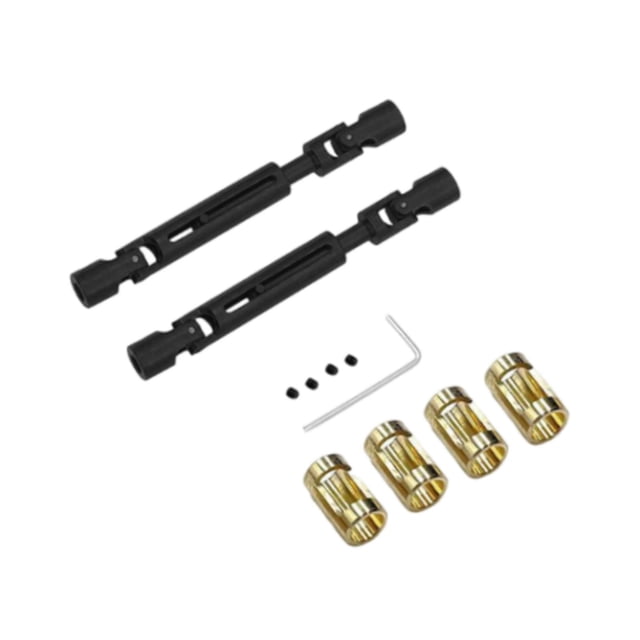 1 par de ejes de transmisión para coches RC 1/12. Piezas para coches RC: durabilidad, robustez y alto rendimiento. Negro con manga