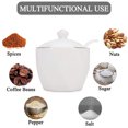 thumbnail image 3 of Ceramic Sugar Bowl with Lid and Spoon,Porcelain Seasoning Box Salt Bowl, 3 of 5