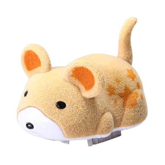 Juguete eléctrico chirriante para hámster, juguete para morder para gatos, realista, portátil, divertido, compacto, para gatos adultos aburridos de amarillo