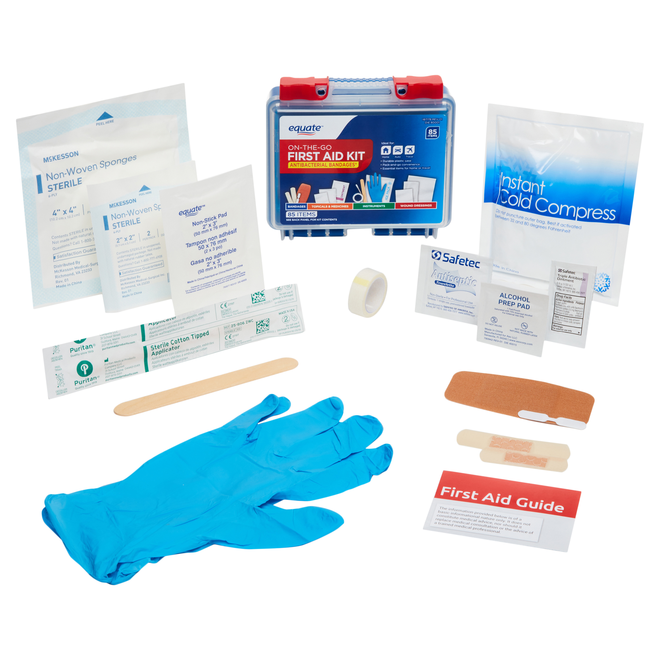 Equate On-The-Go First Aid Kit, 85 Items - image 6 of 9
