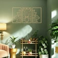 thumbnail image 4 of ESTART 3 PCS Gold Metal Lotus Flower Mandala Wall Art Decor for Living Room, Bedroom, Office, and Yoga Room (Large), 4 of 7