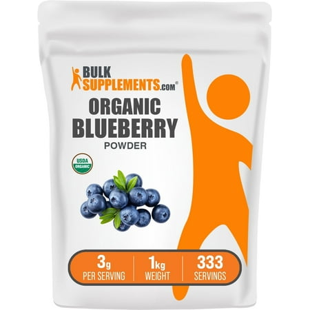 BulkSupplements Organic Blueberry Powder - 3g per Serving - 1 Kilogram (2.2 lbs) - 333 Servings