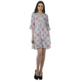 thumbnail image 2 of Moomaya Womens Poly Crepe Shirt Dress Printed Ruffle Sleeves Casual Summer Wear, 2 of 6
