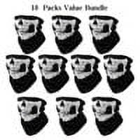 10 Pack Skull Half Face Mask Scarf Seamless Construction, Lightweight UV & Dust Protection Outdoors | Fishing, Hunting, Biking, Hiking Balaclava.