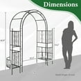 thumbnail image 2 of Zimtown Garden Arch,Iron Arch for Climbing Plants Weather Resistant,Black, 2 of 8