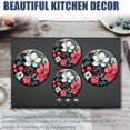 thumbnail image 6 of Gas Stove Burner Cover,Electric Stove Top Protector,Easy to Clean,Colorful Flower Pattern on a Black Background, 6 of 7