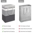 thumbnail image 3 of 1-Pack Large Laundry Basket, Waterproof & Freestanding Laundry Hamper Collapsible Tall Clothes Hamper with Extended Handles for Clothes Toys in the Dorm and Family 75L Grey, 3 of 4