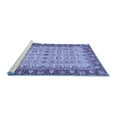 thumbnail image 2 of Ahgly Company Machine Washable Indoor Round Oriental Blue Traditional Area Rugs, 4' Round, 2 of 4