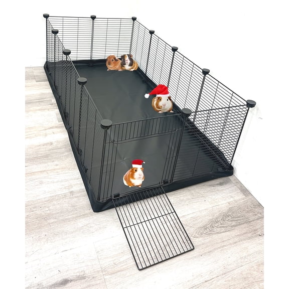 X-Large Guinea Pig Enclosure Hamster Habitat Critters Playpen With Access Door Play Ground Yard For Mouse Mice Gerbil Hedgehog Bunny with Washable Canvas Bottom