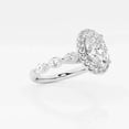 thumbnail image 2 of Ariana Jewel 1.6 Ct Oval Cut Lab Created Diamond Halo Rings - 14K White Gold Plated - Stunning Women's Engagement and Wedding Rings for Wife - Perfect for Everyday Wear, Birthdays, and Gifting, 2 of 2