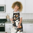 thumbnail image 4 of Halloween Ghosts and Spooky Elements Kids Aprons for Girls and Boys,Adjustable Neck Strap Toddler Aprons for Kids Cooking Baking,23.6"x19", 4 of 7