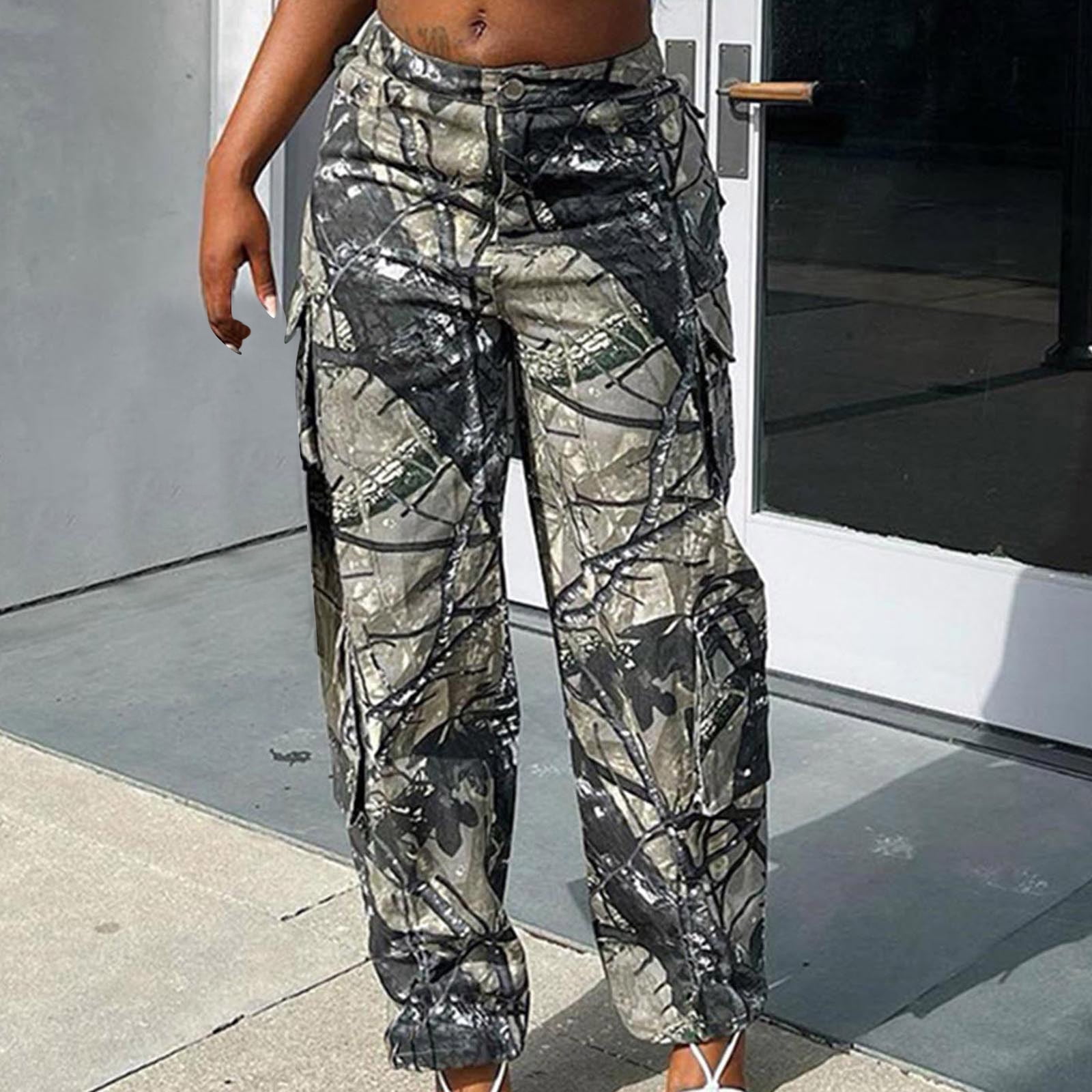 Womens Pants & Capris Streetwear Desert Camo Cargo Women High Waist Trousers  Loose Fit Ladies Casual Camouflage With Pockets From Minfenlan, $32.86