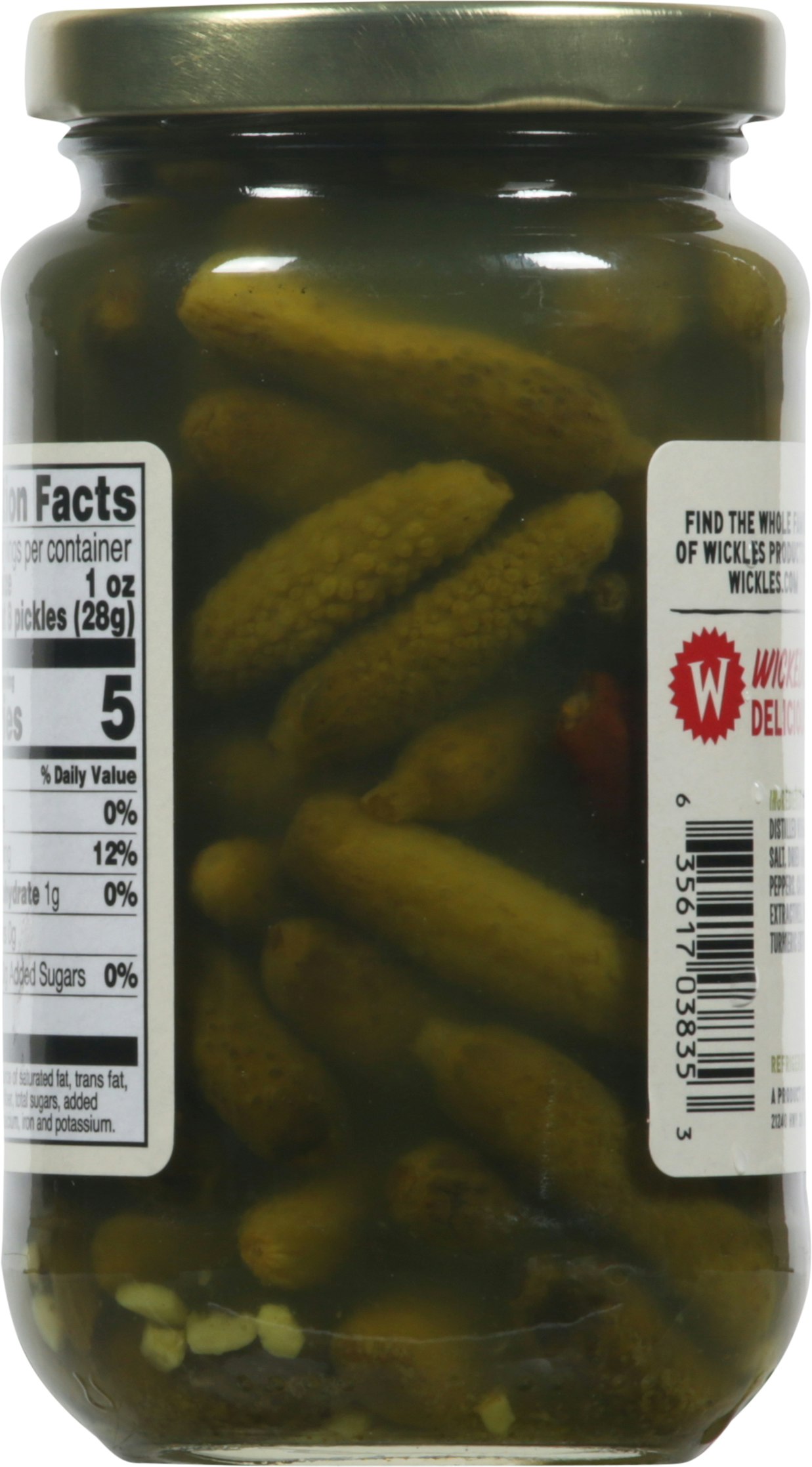 Wickles Cornichon Dirty Dill 12 fl oz (Pack of 6)