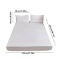 thumbnail image 3 of Bedding Sets - All Seasons Bedding Fitted Sheet with 2 Pillowcases 3 Piece Bedding Fitted Sheet Set Shrink-Counteractive And Fade-Counteractive Easy Care, White, 3 of 7