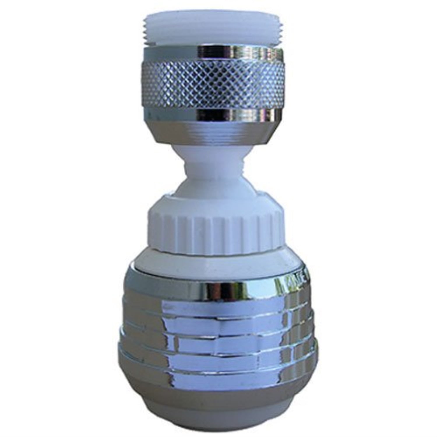 LASCO 091228 Faucet with Swivel Spray Siroflex Dual Thread, White