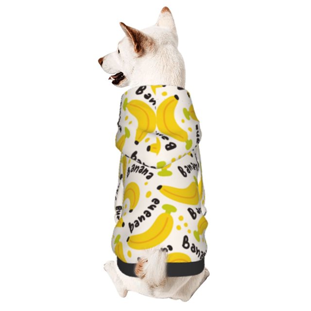 Balery Banana Fruit Sudadera con Capucha para Perros Pequeños – Ropa para Mascotas, Disfraz para Perros y Gatos, Ideal para Fiestas y Cosplay-X-Small