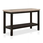 Furniture of America Oglin Transitional Wood 1-Shelf Console Table in Walnut