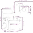 thumbnail image 2 of vidaXL Massage Recliner Chair, Adjustable Backrest/ Footrest, Light Gray Fabric Reclining Sofa, 2 of 5