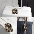 thumbnail image 6 of Square PU Leather 2 Pack Travel Tag - Bag Tag - Suitcase Tag with Privacy Cover and Stainless Steel Ring - Suitable for Travel, Backpack, and Handbag Skull, 6 of 7