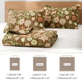 thumbnail image 5 of Exclusivo Mezcla Floral Quilt King Size, Brown King Size Quilt Bedding Set with Cottagecore Garden Pattern, Reversible Lightweight Bedspreads Coverlets (104"x96"), 5 of 6