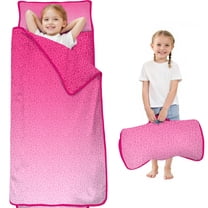 Pink Gradient Leopard Print Toddler Nap Mats for Kids Preschool,Sleeping Mat Bag or Kids,Toddler Sleeping Bag,Toddler Nap Mat or Daycare