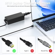 Lenovo 65W AC Power Adapter USB Square Tip Charger for ThinkPad Laptop