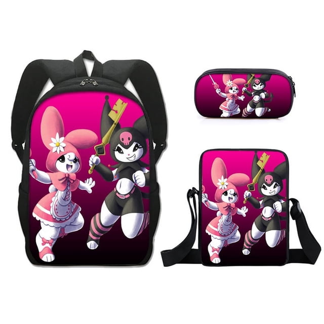 Cartoon Backpack Cool Loomi High-capacity Schoolbag Three-piece Set For Primary And Secondary School Students-SinKeeU