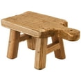 thumbnail image 4 of Creative Co-Op Rectangle Wood Pedestal with Handle, Small, Brown, 4 of 5