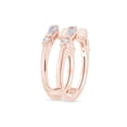 thumbnail image 6 of AFFY 0.75CT Tapered & Round White Cubic Zirconia Guard Enhancer Ring 14K Rose Gold over Silver-6.5, 6 of 9
