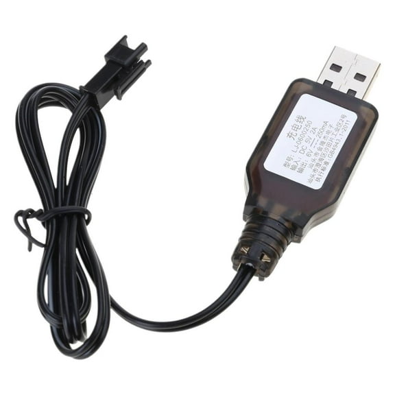 Yammee SM2P Lithium Battery Charging Cord 6V for Robot Remote Controlled Car 60cm Long