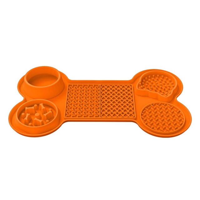 Silicone Dog Lick Mat, Slow Feeder Puzzle Mat for Anxiety Relief, Boredom Buster with Strong Suction Cups