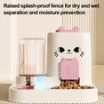 thumbnail image 2 of Koiauber Cat Dog Feeder Water Dispenser 1.8L Food Feeder 0.8L Water Dispenser with Sealed Lid Small Pet Feeder Bowl for Cats And Small Dogs, 2 of 8