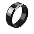 thumbnail image 4 of Accesorios de acero de titanio, anillo brillante biselado de 8 mm, anillo de acero inoxidable brillante pulido con espejo, joyería, 4 of 5