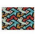 thumbnail image 1 of Abstract Cutting Board, Graphic Arrow Pattern with Grunge Effect Funky Psychedelic Colorful Zigzag Art, Decorative Tempered Glass Cutting and Serving Board, Small Size, Multicolor, by Ambesonne, 1 of 1