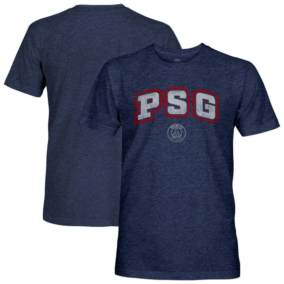 Men's 1863FC Navy Paris Saint-Germain Athletic Wordmark Vintage Tri-Blend T-Shirt