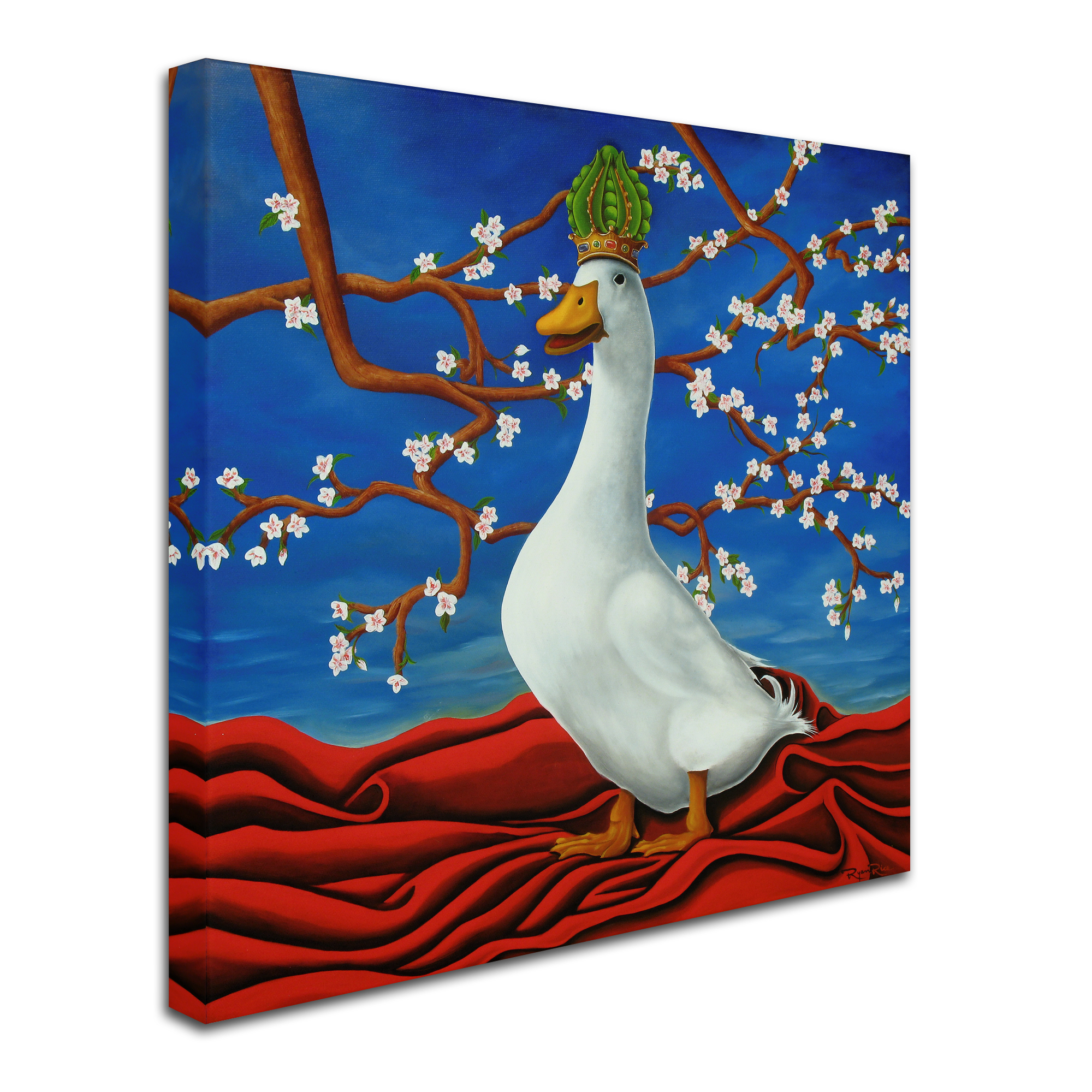 Trademark Fine Art 'Peking Duck (Pea King Duck)' Canvas Art by Ryan Rice Fine Art