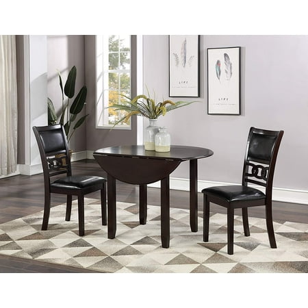 New Classic Furniture Gia Drop Leaf Dining Table With Two Chairs 42 Inch Ebony Com New Classic Furniture Gia Drop Leaf, New Classic Furniture Reviews