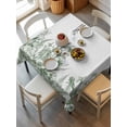 thumbnail image 6 of Wildflower Leaf Table Cloth, Green Floral Botanical White Watercolor Waterproof Tablecloth for Square Tables, Reusable Washable Fabric Table Cover for Restaurant Kitchen Dining Tables 60"x60", 6 of 6