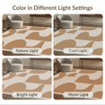 thumbnail image 7 of ODIKA 8'x10' Beige Tan Warm Geometric Pattern Washable Area Rug Modern Minimalist Abstract Design Non-Slip Chair-Friendly Mat for Dining Room, Large Office, Lounge, 7 of 7