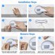 thumbnail image 4 of (gris Clair) Poigne De Douche Avec 3 Ventouses De Scurit, Poigne Amovible Adapte La Salle De Bain, La Douche, Aux Enfants Et Aux Personnes Ges, 4 of 5