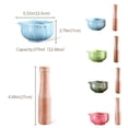 thumbnail image 2 of Multi-Functional Ceramic Herb Stripper Bowl, Wooden Garlic Masher Pestle Set, Kitchen Gadgets for Leaf Stem Separation, Garlic Grinder Muddler Tool for Pottery, Herb Stripper with Wooden Stick, 2 of 8