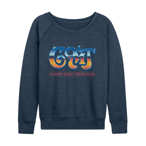 CMT - Retro Logo - Women's French Terry Long Sleeve Pullover