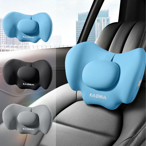 RFUGUG Car Neck Pillow, Softness Car Headrest Pillow for Driving with Adjustable Strap, Memory Foam Cushion and Breathable Removable Cover, Comfortable Ergonomic Design