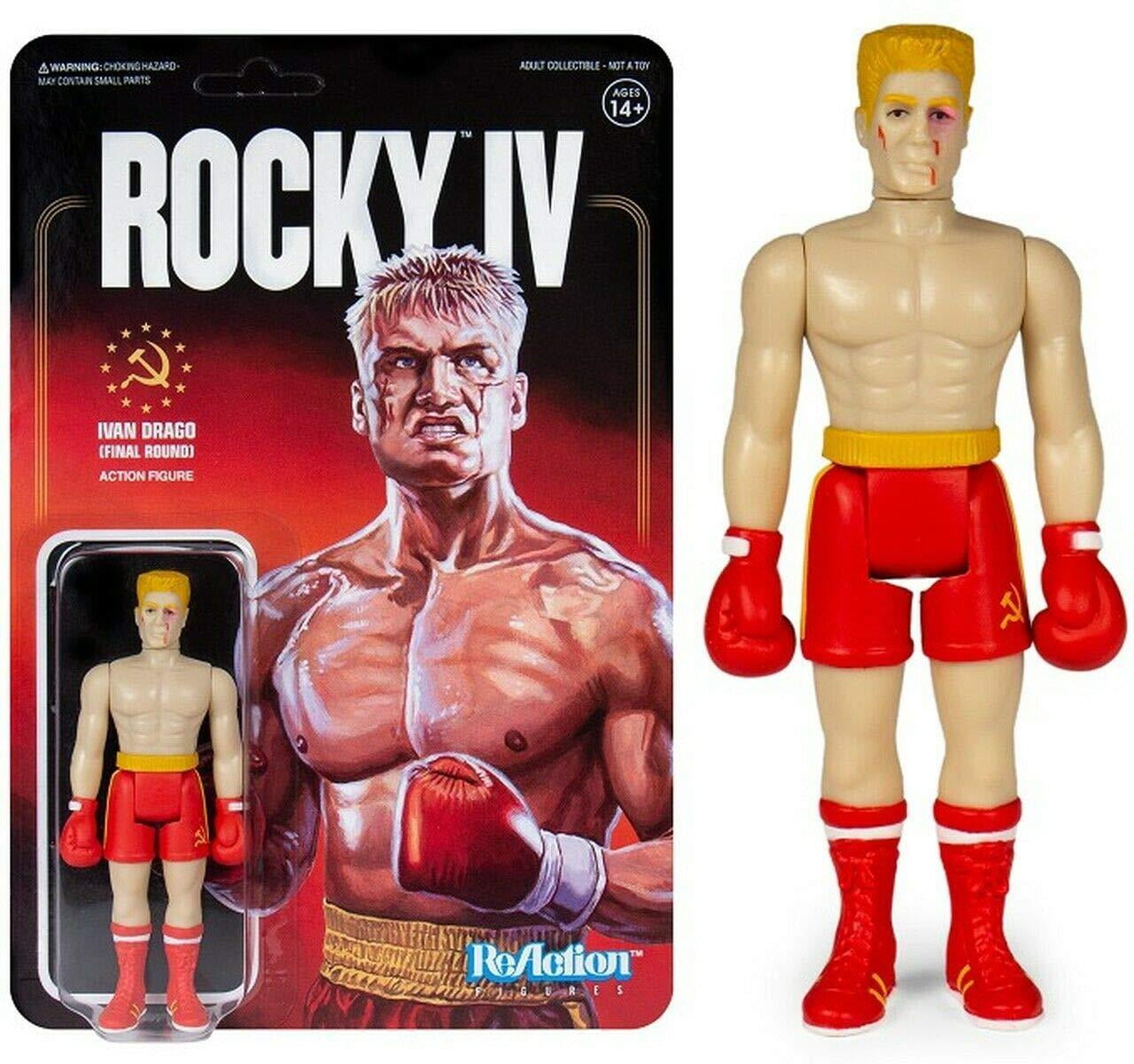 Ivan Drago Final Round Red Rocky IV Boxing Reaction Action Figure
